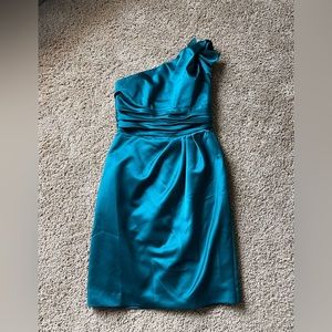 David’s Bridal one shoulder dress